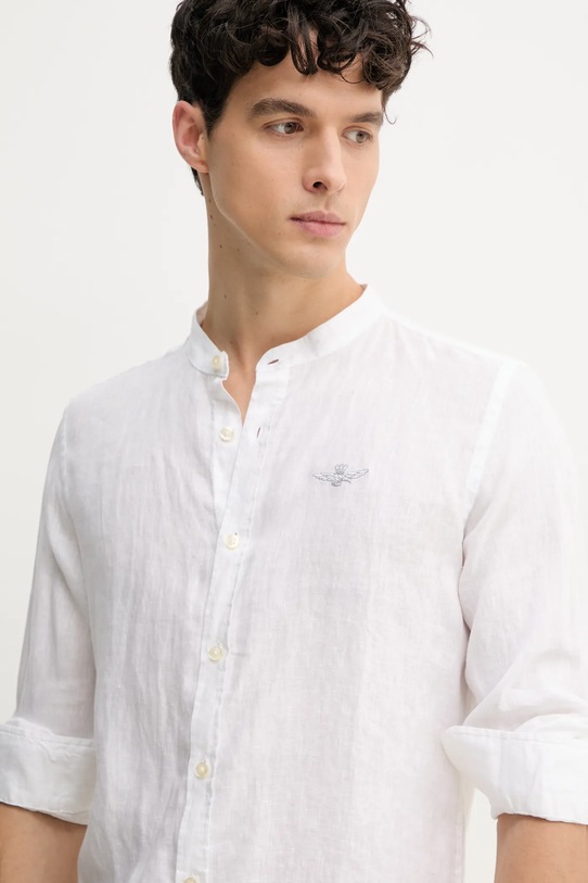 Сорочка з льону Aeronautica Militare білий CA1272CT3089