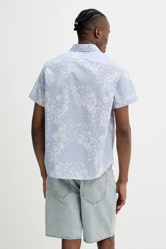 Ruházat Guess Jeans pamut ing M5GH16.WH8R1 kék