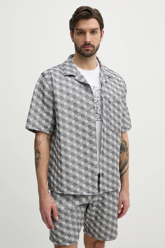 BALR. koszula bawełniana wzorzyste szary B1132.1010