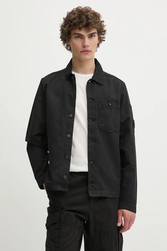 C.P. Company linen blend shirt regular black 18CMOS102A006273G