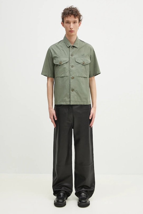 Βαμβακερό πουκάμισο C.P. Company πράσινο 18CMSH236A005328G