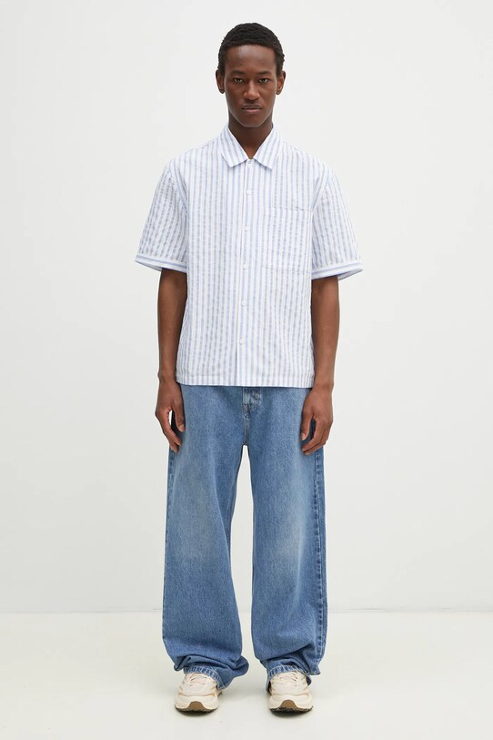 Хлопковая рубашка Axel Arigato Lido Striped Shirt A2908001