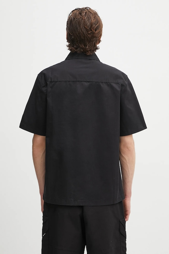 Odjeća Pamučna košulja Axel Arigato Stitch Embroidered Shirt A3050001 crna