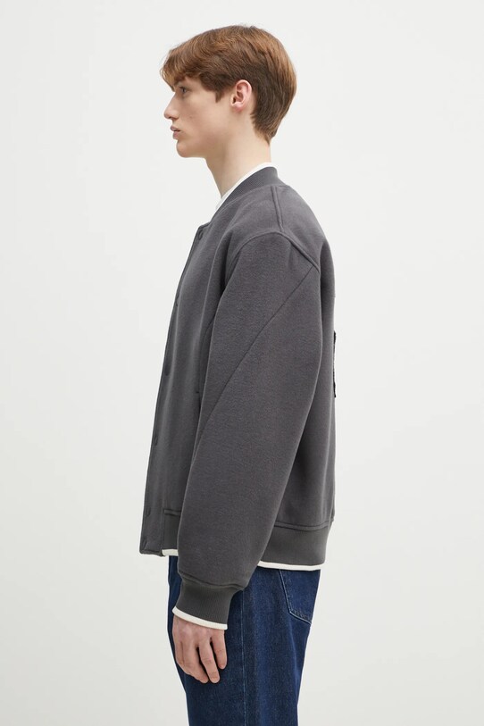 Vlnená bunda bomber Axel Arigato Typo Varsity Jacket A3074003 sivá SS25