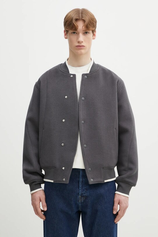 Oblečenie Vlnená bunda bomber Axel Arigato Typo Varsity Jacket A3074003 sivá
