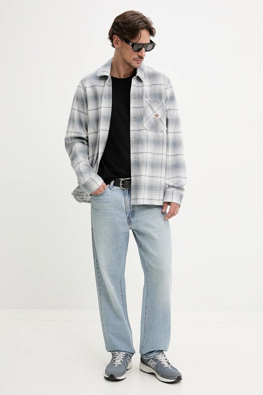 Dickies koszula bawełniana DK0A8653G701 szary SS25