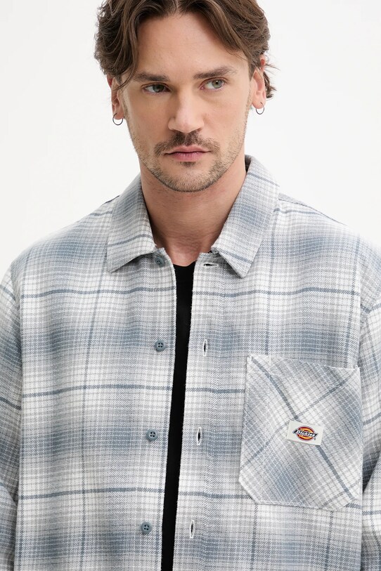 Dickies koszula bawełniana szary DK0A8653G701
