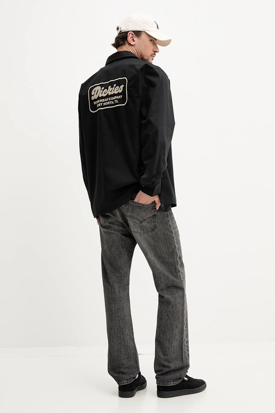 Ρούχα Βαμβακερό πουκάμισο Dickies DK0A4Z7PBLK1 μαύρο