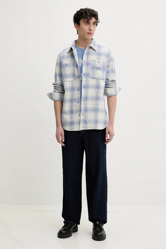 Памучна риза Dickies DK0A4XGTK371 син SS25