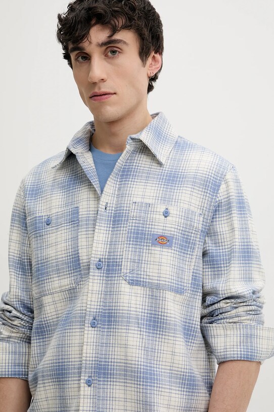 Памучна риза Dickies син DK0A4XGTK371