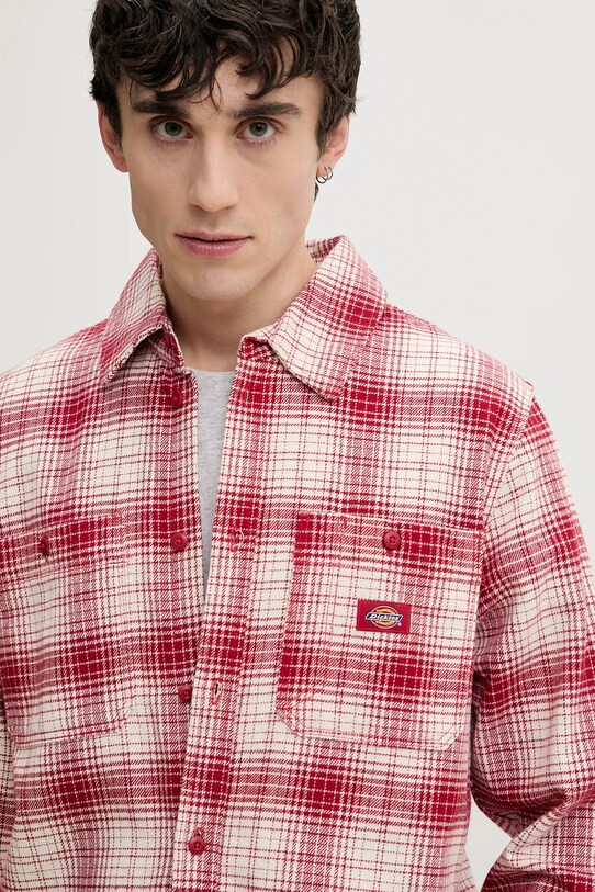 Памучна риза Dickies червен DK0A4XGT0ER1