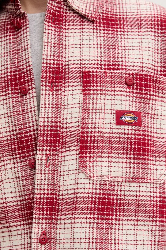 Памучна риза Dickies DK0A4XGT0ER1 червен
