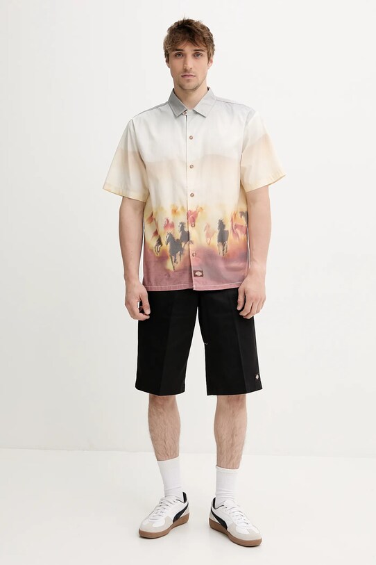 Bavlněná košile Dickies DK0A8676K411 šedá SS25