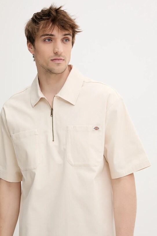 Тениска с яка Dickies бежов DK0A4Z7TF901