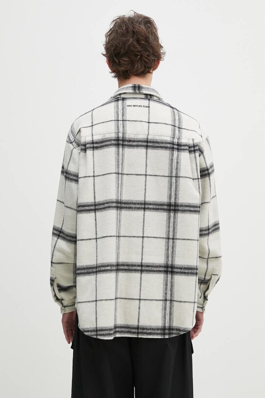 Одежда Рубашка с примесью шерсти MKI MIYUKI ZOKU Check Flannel Shirt CHECK.FLANNEL.SHIRT.OFF бежевый
