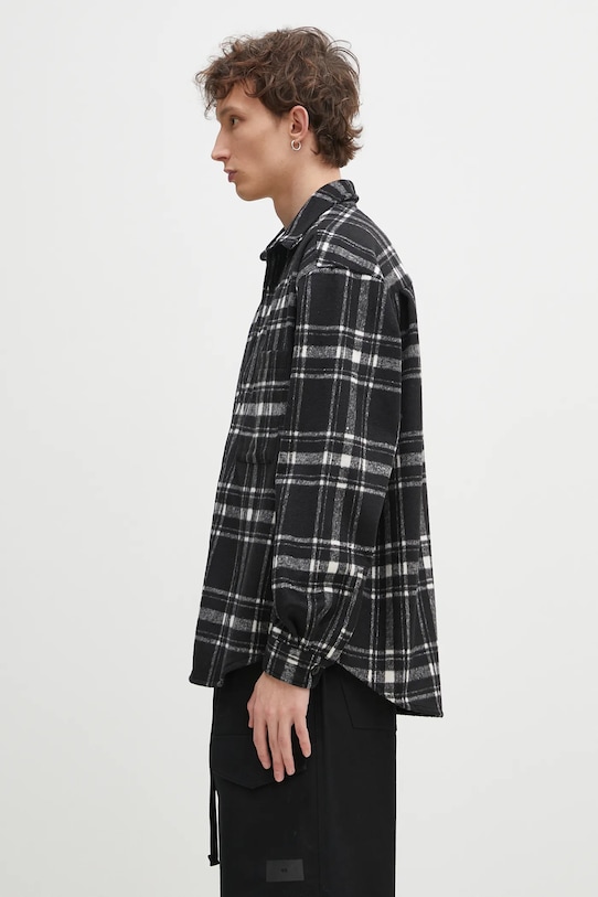 MKI MIYUKI ZOKU camicia in misto lana Check Flannel Shirt CHECK.FLANNEL.SHIRT.BLA nero SS25
