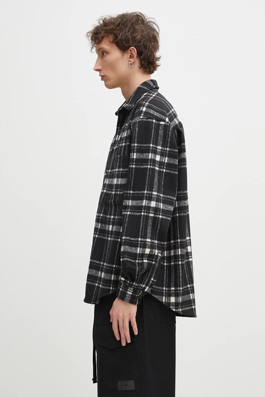 Риза с вълна MKI MIYUKI ZOKU Check Flannel Shirt CHECK.FLANNEL.SHIRT.BLA черен SS25