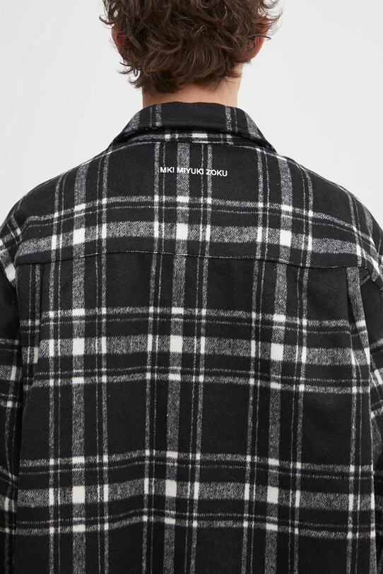 MKI MIYUKI ZOKU camasa din lana Check Flannel Shirt negru CHECK.FLANNEL.SHIRT.BLA