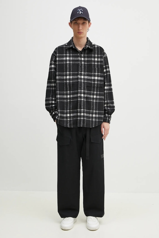 Риза с вълна MKI MIYUKI ZOKU Check Flannel Shirt CHECK.FLANNEL.SHIRT.BLA черен