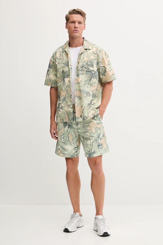 Napapijri koszula jeansowa G-Talla NP0A4IDJFCU1 zielony SS25