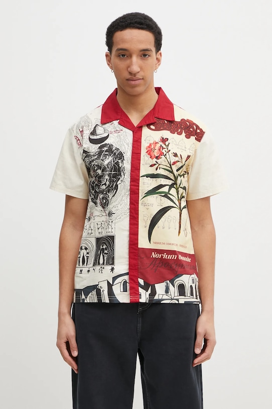 Puma koszula bawełniana PALAIS ARTISAN Shirt wzorzyste beżowy 629392