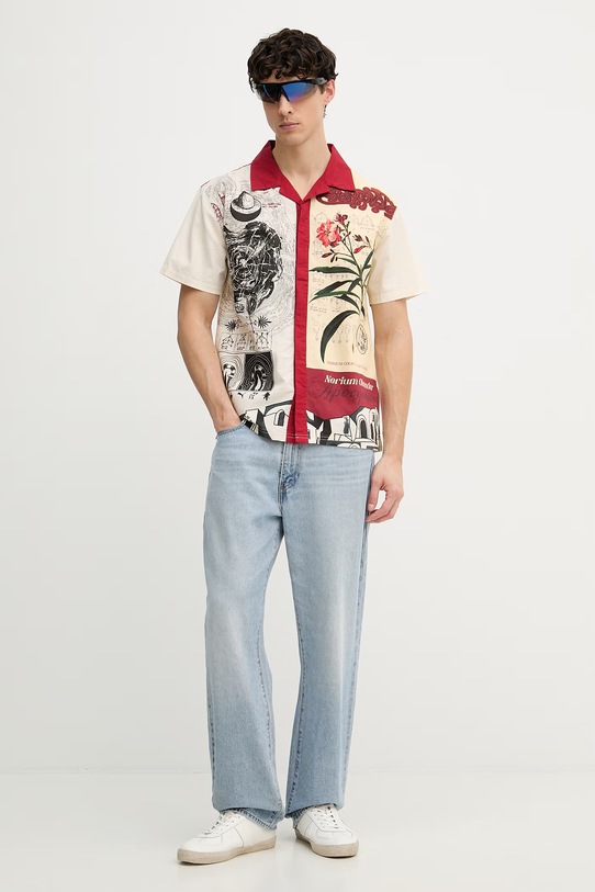 Puma camasa din bumbac PALAIS ARTISAN Shirt 629392 bej SS25