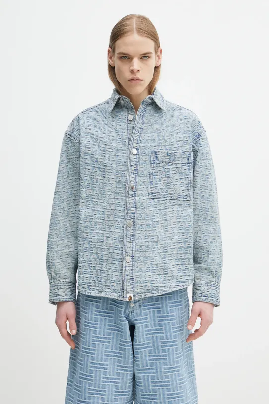 A Bathing Ape denim jacket Lux Sport Pattern Jacquard 10Oz Denim without blue 1K80131002