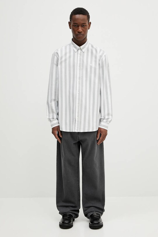 Carhartt WIP cămașă din bumbac L/S Dillion Shirt I033027.2SOXX albastru