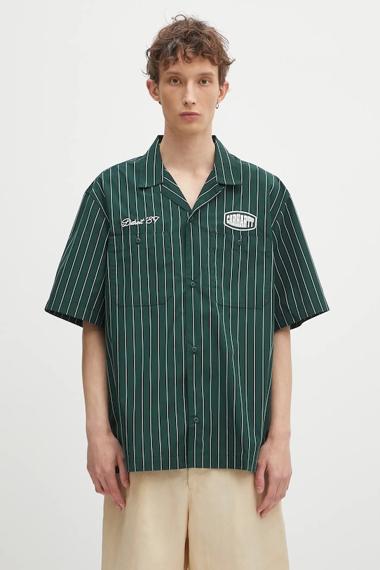 Carhartt WIP shirt S/S Hendry Shirt classic green I034534.2Y4XX