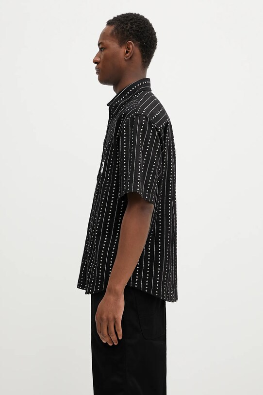 Carhartt WIP cotton shirt S/S Drewe Shirt I034537.2S0XX black SS25