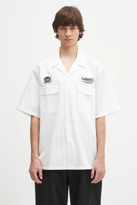 Carhartt WIP shirt S/S Deli Shirt plain white I034738.00AXX