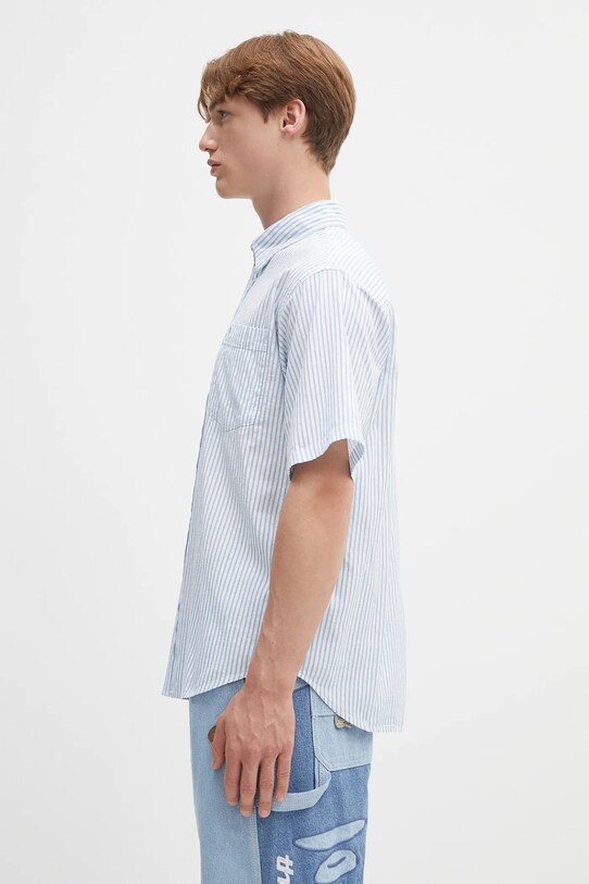 Carhartt WIP koszula bawełniana S/S Phelps Shirt I034532.2SSXX niebieski SS25