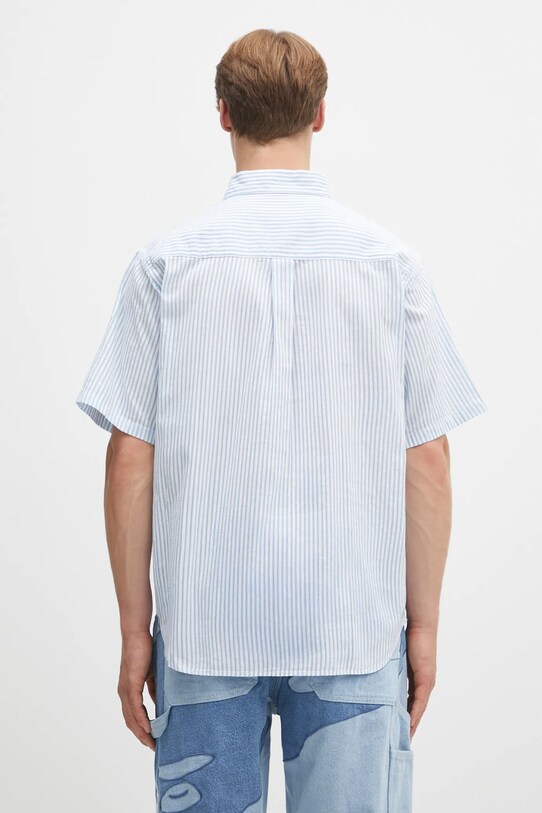 Odzież Carhartt WIP koszula bawełniana S/S Phelps Shirt I034532.2SSXX niebieski