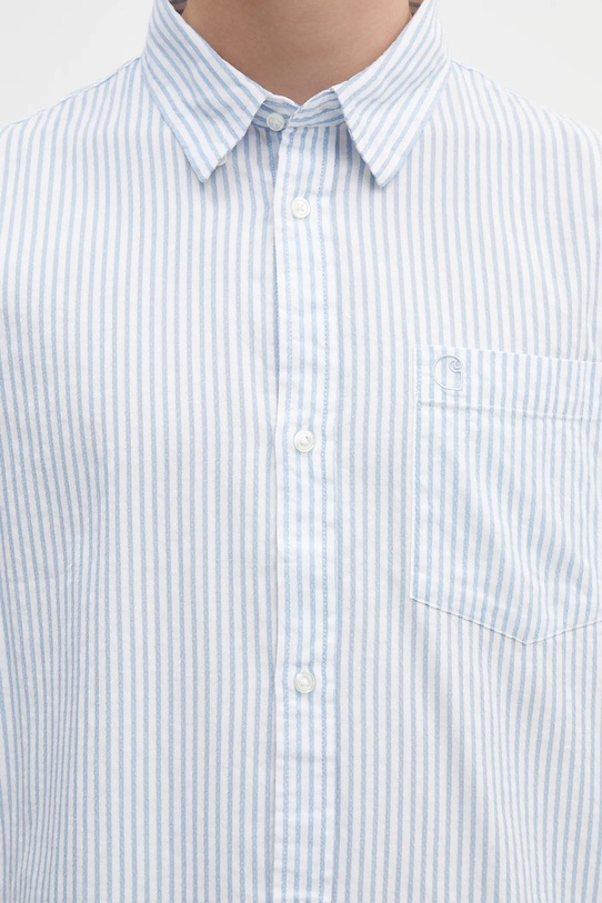 Carhartt WIP koszula bawełniana S/S Phelps Shirt niebieski I034532.2SSXX