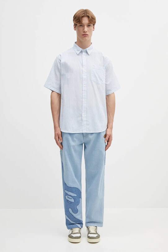 Carhartt WIP koszula bawełniana S/S Phelps Shirt I034532.2SSXX niebieski
