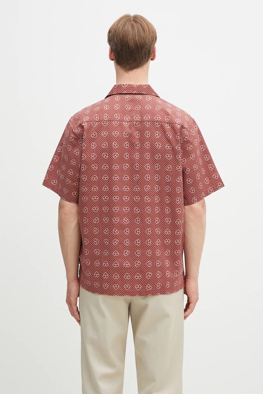 Odzież Carhartt WIP koszula bawełniana S/S Furoshiki Shirt I034549.2UJXX brązowy