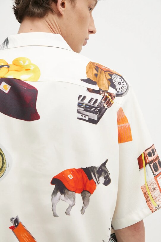 Carhartt WIP koszula S/S Jacob Rochester Shirt beżowy I034574.2UKXX