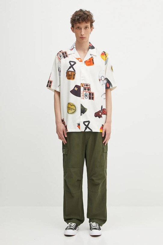 Carhartt WIP koszula S/S Jacob Rochester Shirt I034574.2UKXX beżowy