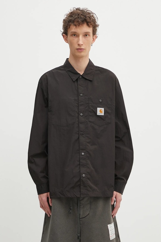 Carhartt WIP koszula Canby Shirt Jac gładkie czarny I035243.0D2XX