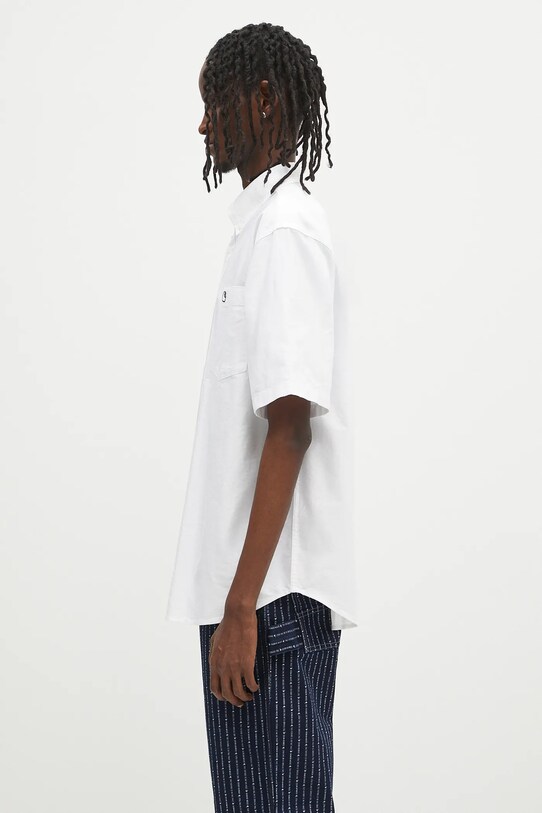 Carhartt WIP koszula bawełniana S/S Braxton Shirt I031454.00AXX biały SS25