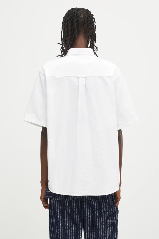 Odzież Carhartt WIP koszula bawełniana S/S Braxton Shirt I031454.00AXX biały