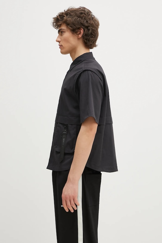 Πουκάμισο Alpha Industries Short Sleeve Utility Shirt 756117.03 μαύρο SS25