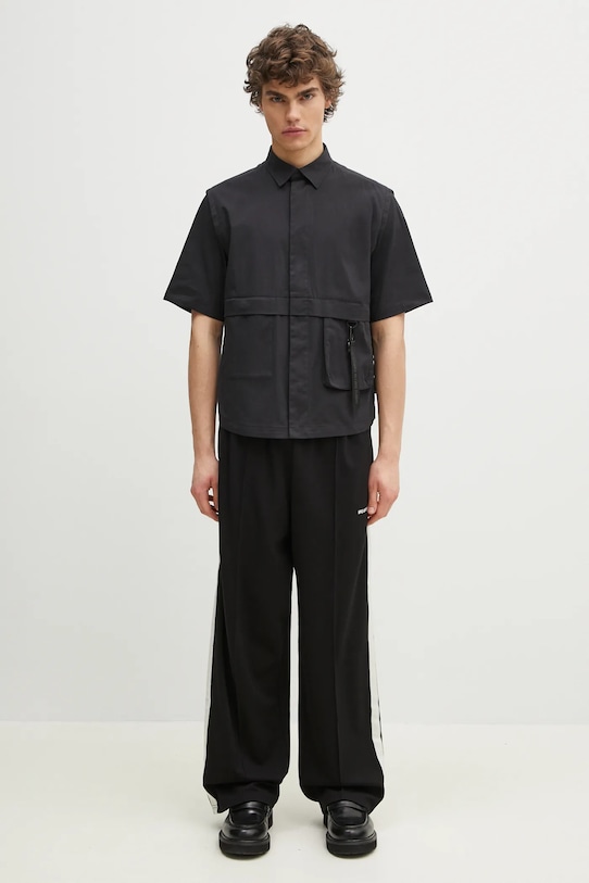 Πουκάμισο Alpha Industries Short Sleeve Utility Shirt 756117.03 μαύρο