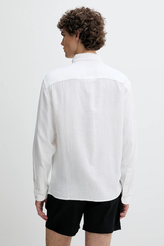 Ρούχα Πουκάμισο από λινό Abercrombie & Fitch KI125.5085.100 λευκό