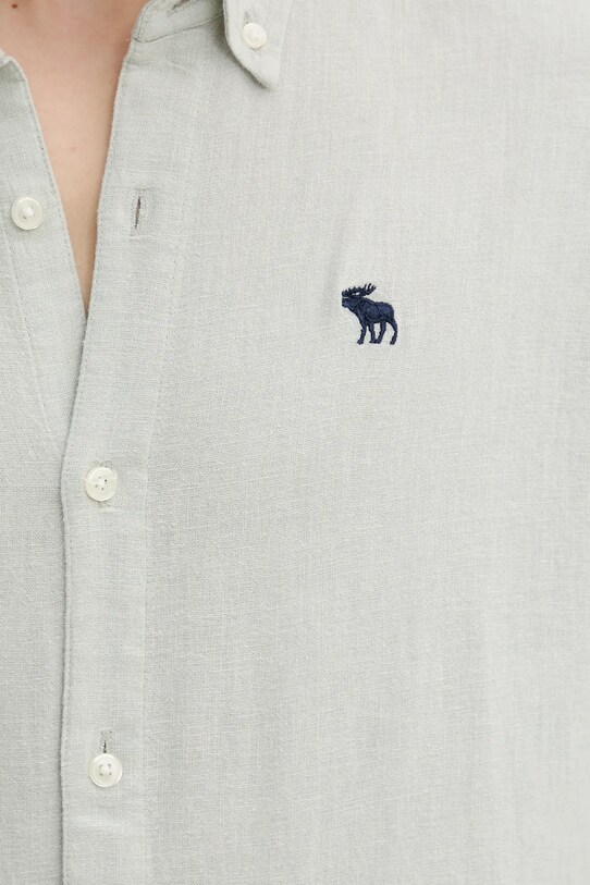 Πουκάμισο από λινό Abercrombie & Fitch KI125.5085.110 γκρί