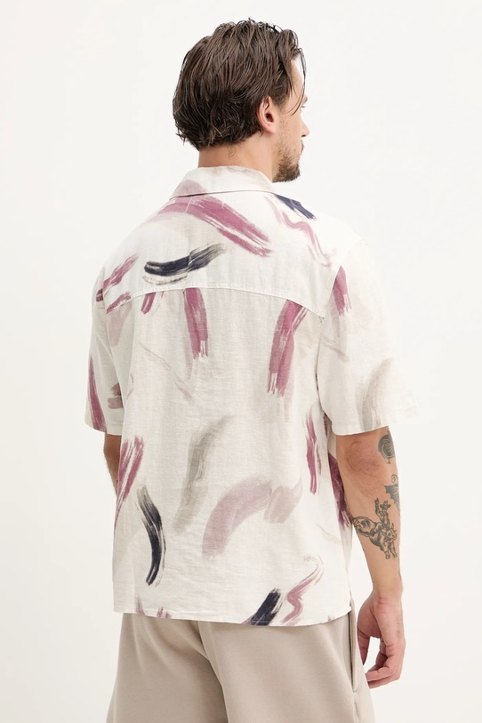 Oblečenie Ľanová košeľa Hollister Co. KI325.5060.107 béžová