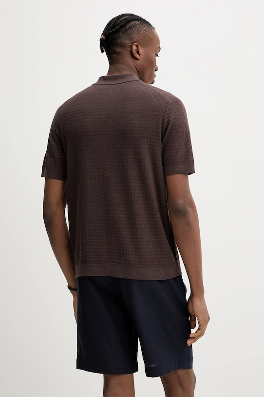 Ruházat Theory pamut ing P0384702 barna