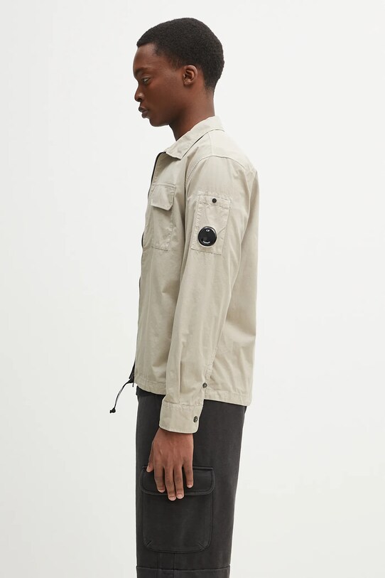 Pamučna jakna C.P. Company 18CMOS124A110143G bež SS25