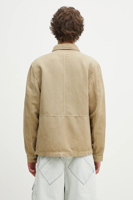 Clothing C.P. Company linen blend shirt 18CMOS242A006501G green