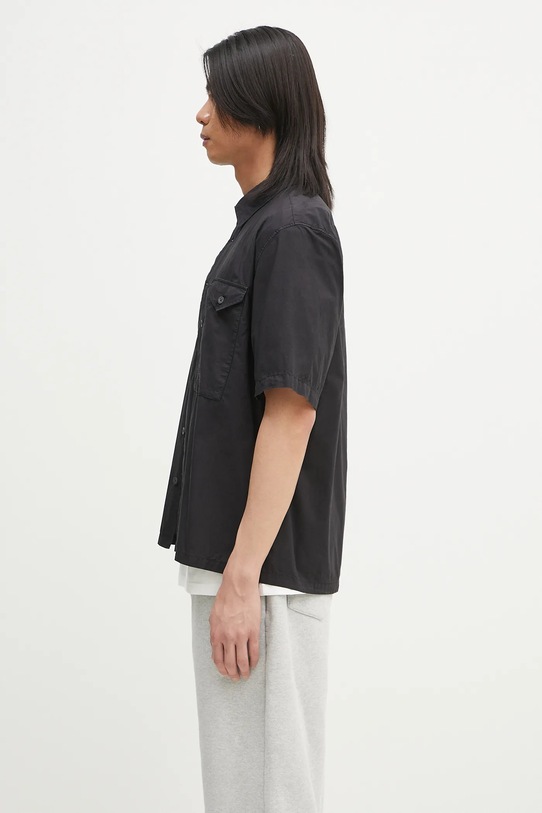 Βαμβακερό πουκάμισο C.P. Company 18CMSH249A005328G μαύρο SS25